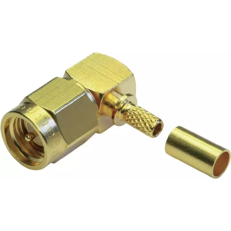TELEGÄRTNER SMA stačiakampis crimp kištukas RG-58 C/U kabeliui, auksuotas, 5 vnt. J01150A0091