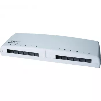 Telegärtner Mini Distributor MPD12 AMJ/UMJ TH35/AP – paviršinio montavimo paskirstymo dėžė – alpinės baltos spalvos – 12 prievadų (H202000A0106)