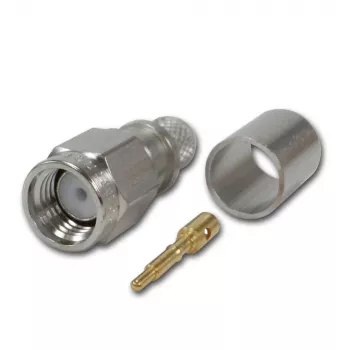 Telegärtner SMA tiesus kištukas crimp G30 (1,5/3,8), H 155, Low Loss 1,4/3,8 crimp/crimp koaksialinis jungtis J01150A0618