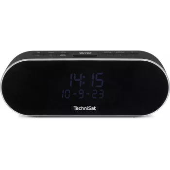 TechniSat DigitRadio 53 BT DAB+/FM laikrodis- radijas su Bluetooth ir USB įkrovimu, juodas