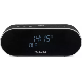 TechniSat DigitRadio 53 BT DAB+/FM laikrodis- radijas su Bluetooth ir USB įkrovimu, juodas