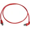 Telegärtner S/FTP Cat 6A komutacinis kabelis, PiMF, 1m, raudonas, vienas kampuotas jungtis, LSZH L00000A0196