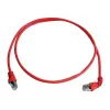 Telegärtner S/FTP Cat 6A komutacinis kabelis, PiMF, 1m, raudonas, vienas kampuotas jungtis, LSZH L00000A0196