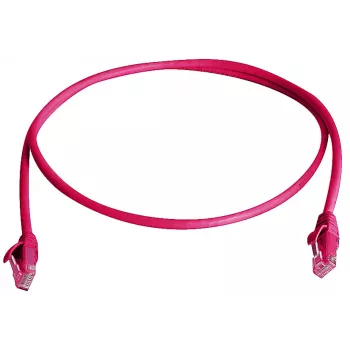 Telegärtner 100009033 RJ45 komutacinis kabelis, CAT 6, 10,0 m, raudonas, liepsnai atsparus, su apsauga nuo perlenkimo