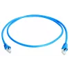 TELEGÄRTNER 100008091 RJ45 komutacinis kabelis, CAT 6a S/FTP, mėlynas, atsparus liepsnai, su apsauga nuo perlenkimo, 1 m