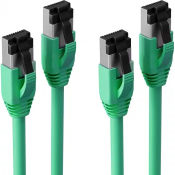 S CONN maximum connectivity BASIC-S Cat. 8.1 F/FTP PIMF LSZH žalias komutacinis kabelis 1,0 m, 2 vnt. SC08-41023-2