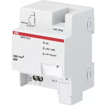 ABB Application Controller BACnet/IP, DIN bėgelio, 24 V AC/DC, 4 UI, 4 DO, 4 AO, 2 Ethernet, KNX, Web Server 2CDG110206R0011
