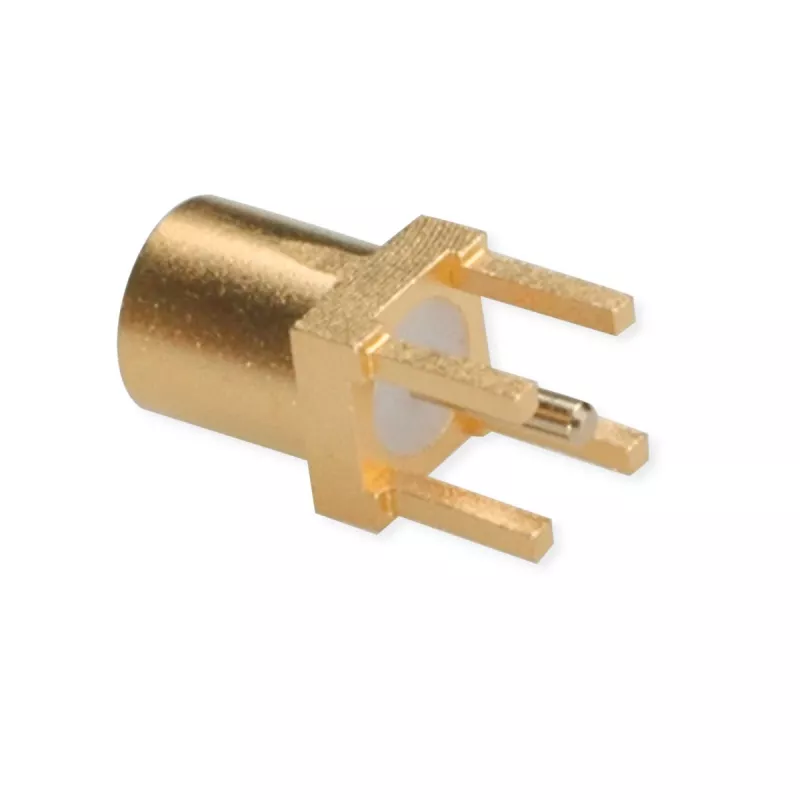 TELEGÄRTNER MMCX PCB lizdinė jungtis, tiesi, 50 omų, auksuota, 5 vnt. (J01341A0161)