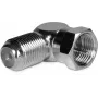 TechniSat 0000/3318 F jungties 90° adapteris, F-tėvinis į F-moterišką, 75 Ohm, nikeliuotas