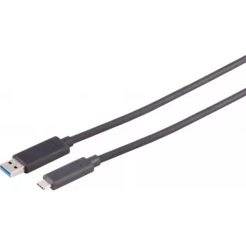 S CONN MAXIMUM CONNECTIVITY aktyvus optinis USB-A į USB-C kabelis 10m 10Gbps juodas 30-39075