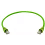TELEGÄRTNER 100008107 CAT 6a SF/UTP RJ45 komutacinis kabelis, 0,5 m, žalias, su apsauginiu lankstymo antgaliu