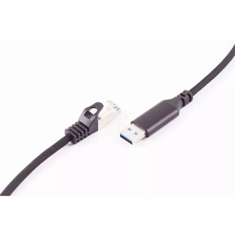 SHIVERPEAKS USB-A į RJ45 Gigabit Ethernet adapterio kabelis, 1 m, juodas BS14-52025