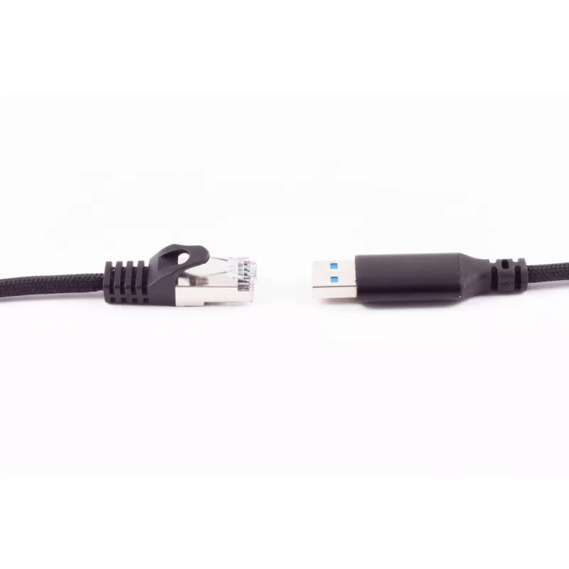 SHIVERPEAKS USB-A į RJ45 Gigabit Ethernet adapterio kabelis, 1 m, juodas BS14-52025