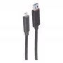 SHIVERPEAKS BS30-38075 optinio pluošto USB-A į USB-C kabelis, 10m, 5Gbps, juodas