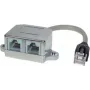 S CONN MAXIMUM CONNECTIVITY RJ45 telefono/interneto splitterio adapteris, Cat. 5e, ekranuotas, 0,1 m, juodas 75002-2