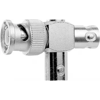 Telegärtner BNC T-adapteris, BNC kištukas į 2x BNC lizdą, 50 Ohm, nikeliuotas žalvaris, auksuoti kontaktai J01005A0004