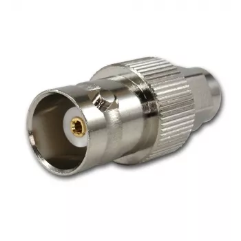 Telegärtner BNC lizdas – SMA kištukas RF koaksialinis adapteris, 50 omų, DC–4 GHz, nikeliuotas žalvaris, J01008A0025