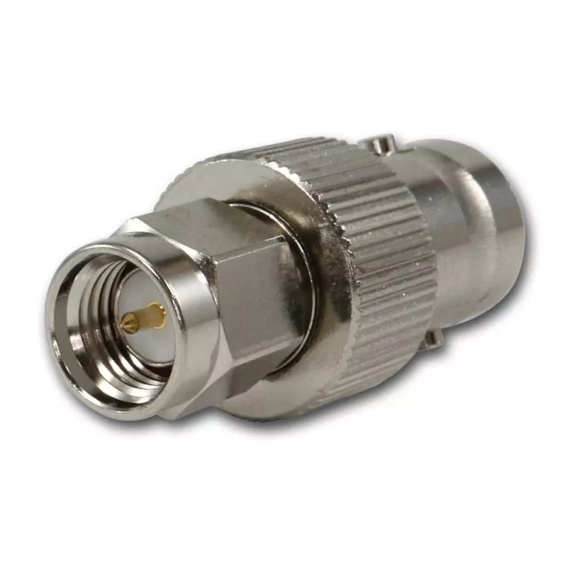Telegärtner BNC lizdas – SMA kištukas RF koaksialinis adapteris, 50 omų, DC–4 GHz, nikeliuotas žalvaris, J01008A0025