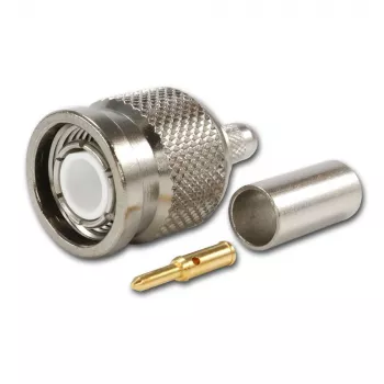 TELEGÄRTNER TNC tiesus kištukas RG-58 koaksialiniam kabeliui, crimp/lituoti, 50 omų, DC-11 GHz