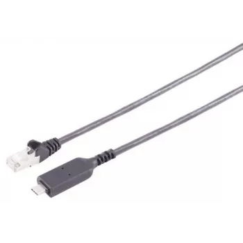 S CONN MAXIMUM CONNECTIVITY USB-C į Ethernet adapterio kabelis 1G, USB Type-C Male į RJ45, PVC, juodas, 1m (13-51025)