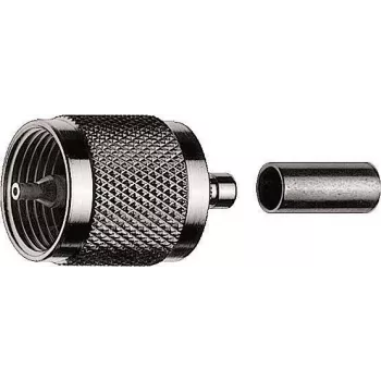 Telegärtner UHF crimp plug G01, skirtas RG-58 C/U, 50 Ohm, nikelis/auksas, 1 vnt. J01040A0001