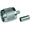 Telegärtner UHF crimp plug G01, skirtas RG-58 C/U, 50 Ohm, nikelis/auksas, 1 vnt. J01040A0001