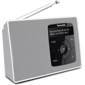 TechniSat DIGITRADIO 2 stalinis radijas DAB+ FM Bluetooth žadintuvas baltas 0001/3910