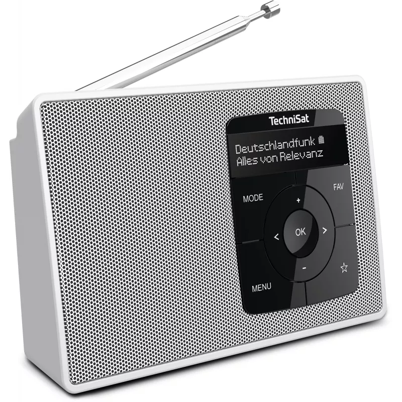 TechniSat DIGITRADIO 2 stalinis radijas DAB+ FM Bluetooth žadintuvas baltas 0001/3910