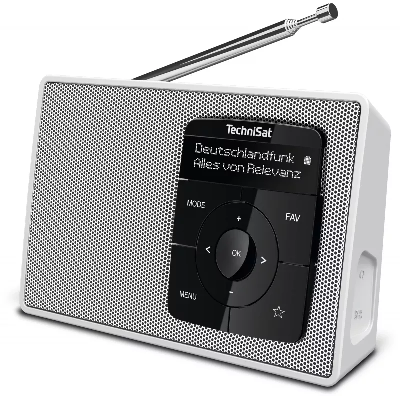 TechniSat DIGITRADIO 2 stalinis radijas DAB+ FM Bluetooth žadintuvas baltas 0001/3910