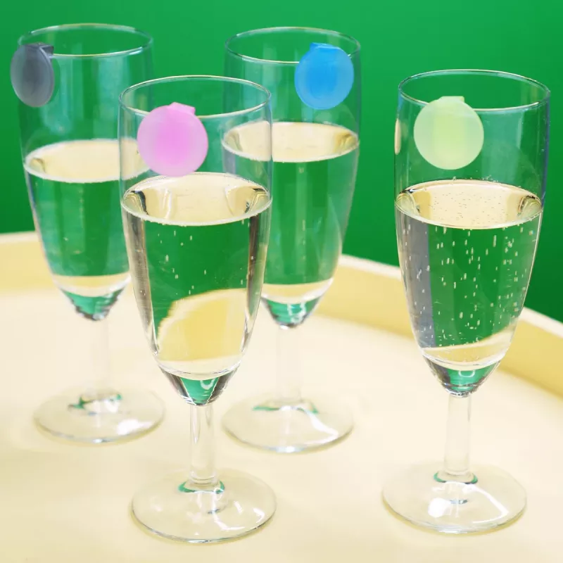 LURCH stiklinių žymeklių rinkinys, 12 dalių, įvairių spalvų, silikonas, maisto saugos, tinka plauti indaplovėje, BPA-free, -40°C iki +240°C 210229