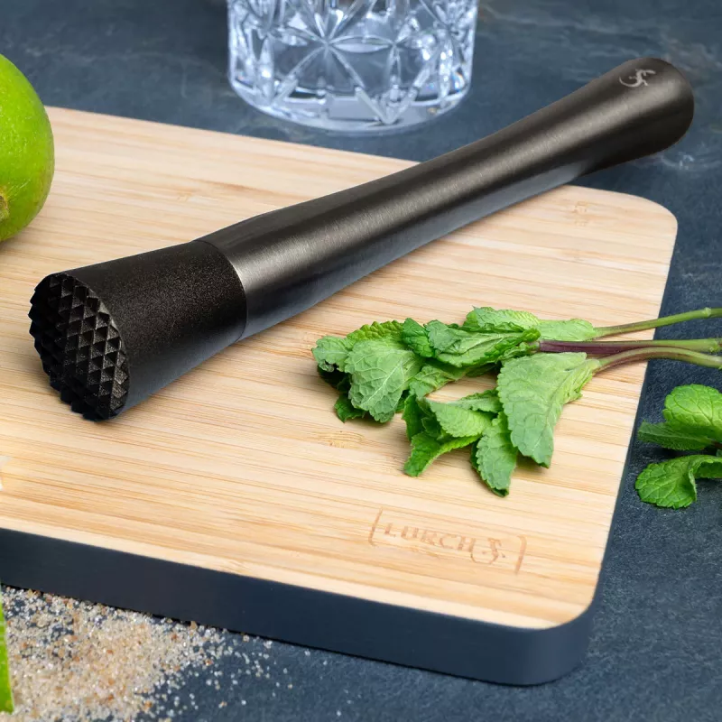 Lurch Cocktail Rim Decorator & Tongs Set Smoke Grey 240799 stiklo kraštų dekoravimo ir žnyplių rinkinys, dūminė pilka