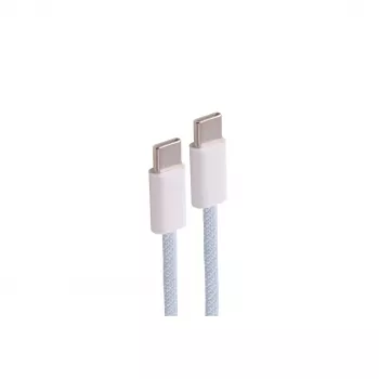 SHIVERPEAKS USB-C į USB-C įkrovimo kabelis, USB 2.0, 60W PD, mėlynas tekstilinis, 1m (BS14-21021)