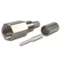Telegärtner FME kištukas Crimp/Crimp, skirtas RG-58 C/U, 50 Ohm, auksas/nikelis J01700A0006Z