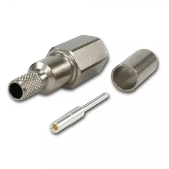 Telegärtner FME kištukas Crimp/Crimp, skirtas RG-58 C/U, 50 Ohm, auksas/nikelis J01700A0006Z