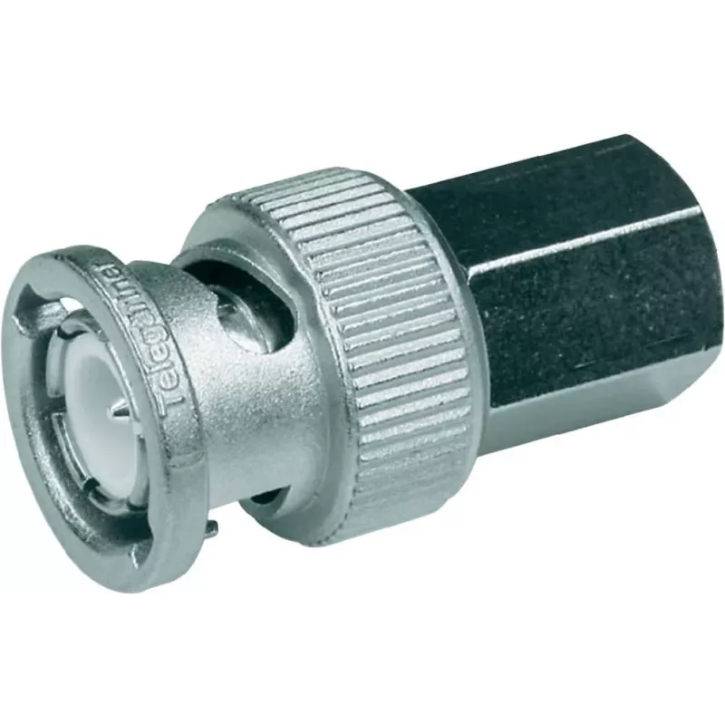 Telegärtner BNC male to FME male adapter, 50 Ohm, DC-4 GHz, nikelis/auksas J01008A0014
