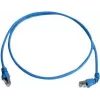 Telegärtner 100008674 RJ45 komutacinis kabelis, CAT 6a S/FTP, 5,0 m, mėlynas, liepsnai atsparus, su apsauginiu lankstymo gumuliu