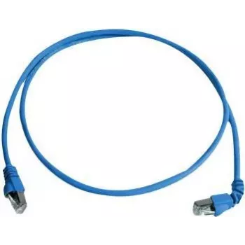 Telegärtner 100008674 RJ45 komutacinis kabelis, CAT 6a S/FTP, 5,0 m, mėlynas, liepsnai atsparus, su apsauginiu lankstymo gumuliu