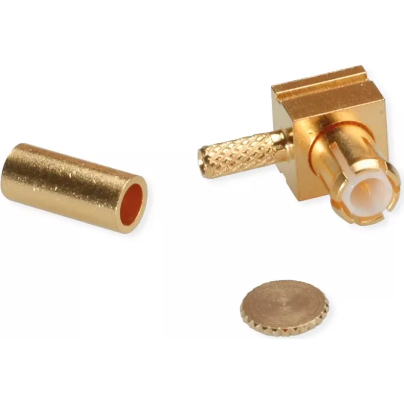 Telegärtner MCX stačiu kampu crimp kištukas RG-178 B/U kabeliui, auksuoti, 5 vnt. (J01270A0201)