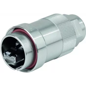 Telegärtner J60026A0000 TOC M12 D-koduotas 4 kontaktų ekranuotas lauko montavimo jungtis, nerūdijantis plienas, varžtiniai gnybtai, IP68