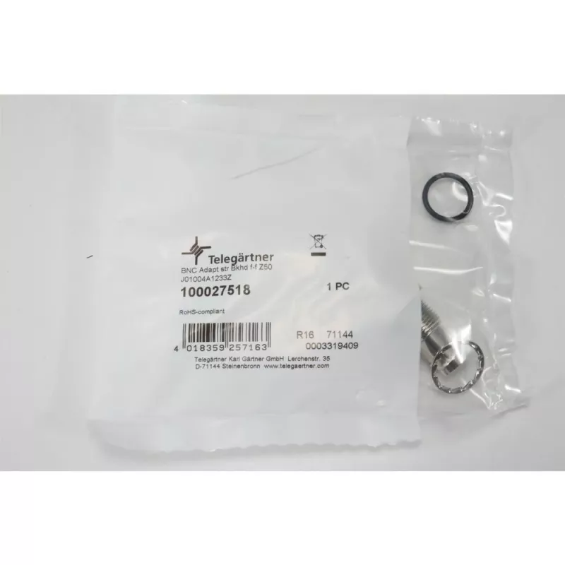 Telegärtner J01004A1233Z BNC kištukas į BNC lizdą adapteris, 75 Ohm, juodas