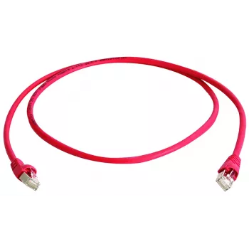 TELEGÄRTNER komutacinis kabelis F/UTP Cat.5e 2,5m MP8 FS100 LSZH raudonas L00002D0086