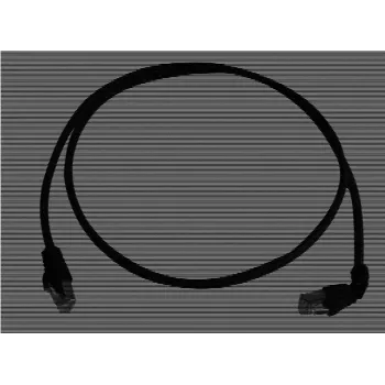 Telegärtner CAT 6A komutacinis kabelis, 1x90° kampu, S/FTP, LSZH, juodas, 3,0 m L00002A0175