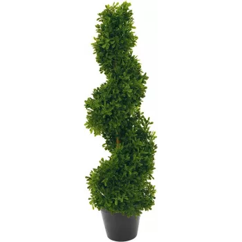 EUROPALMS Spiral Tree dirbtinis augalas, 61 cm, žalias, juodas vazonas 82600009