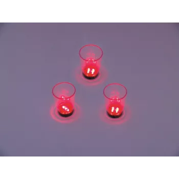 EUROPALMS LED shot glass 2cl su kauliukų žaidimu, raudonos spalvos, 3 vnt. 83309050