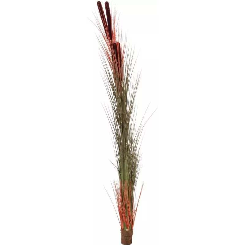 EUROPALMS dirbtinė nendrinė žolė su šiurkščiaisiais dryžiais, šviesiai ruda, 152cm 82505856