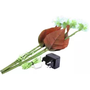 EUROPALMS dirbtinė hortenzija su 100 šiltai baltais LED, balti žiedai, 60 cm 83330300