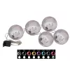 EUROPALMS LED Sniego gniūžtė 8cm, Rožinė, 5 vnt. paketas (83501238)