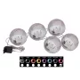 EUROPALMS LED Sniego gniūžtė 8cm, Rožinė, 5 vnt. paketas (83501238)