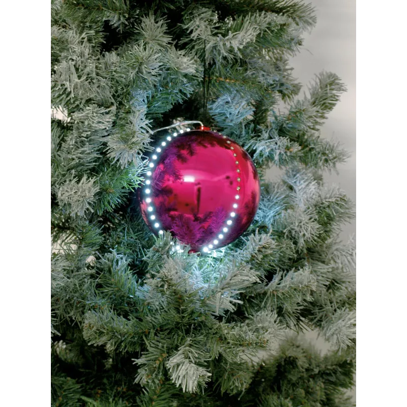 EUROPALMS LED Sniego gniūžtė 8cm, Rožinė, 5 vnt. paketas (83501238)
