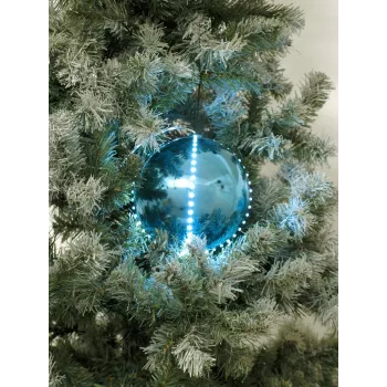 EUROPALMS LED Sniego gniūžtė 15cm, Ledo mėlyna 83501241